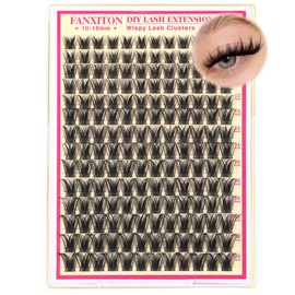 Lashes Clusters Wispy Eye Lash Clusters Eyelash Extensions Natural 168Pcs Individual Lashes 10-18mm DIY Lash Extension with Soft Thin Band