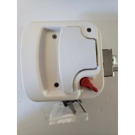 Fastec White Paddle Entry Door Latch RV Camper Trailer Lock NEW Fastec FIC Plastic