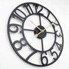 SUKYING Large Outdoor Clock, Patio Decorative Wall Clock Silent Non