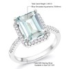 Gem Stone King 3.46 Cttw Anillo de Plata de Ley