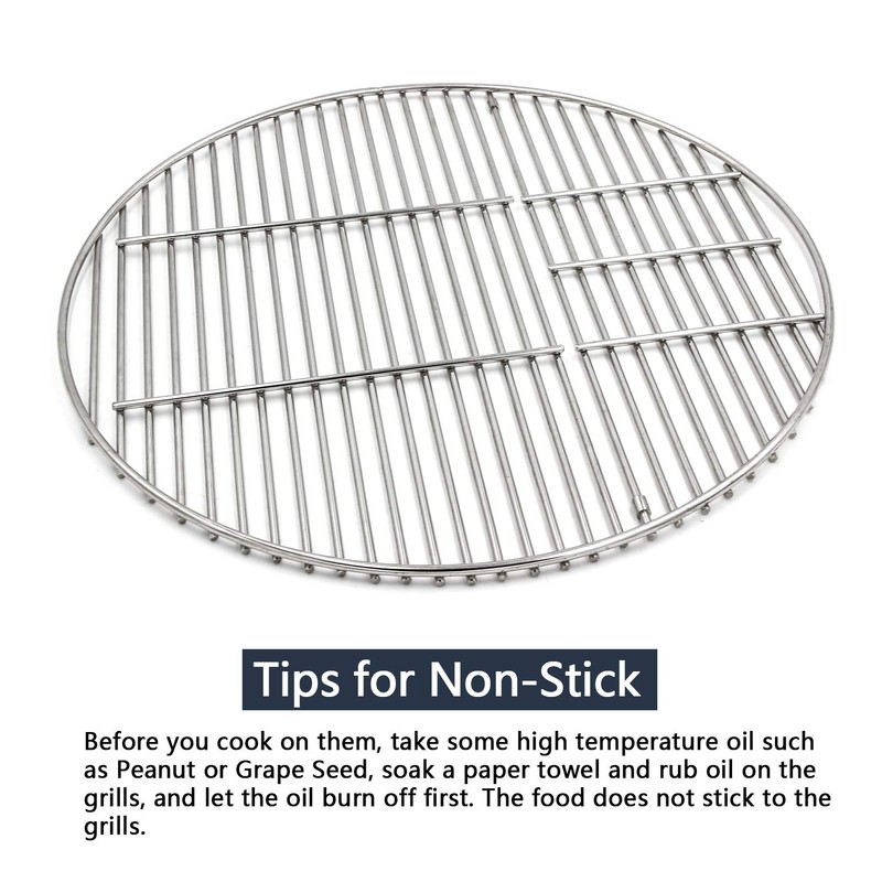 Hongso 18.5" SUS304 Round Cooking Grid Grates for Large Big