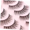 FOMIYES 5pair Natural Look False Eyelashes Handmade Long Thick Safe