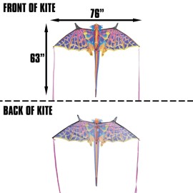 WindNSun SuperSize "Ultra 3D Dragon" Kite with Line Included
