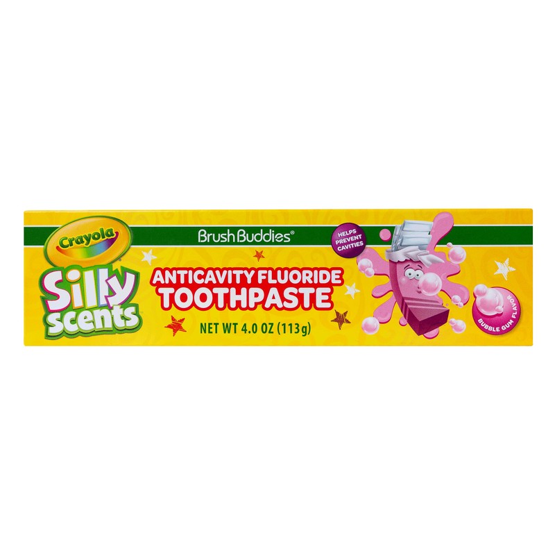 Brush Buddies Crayola Silly Scents Flavored Kids Toothpaste with Fluoride,
