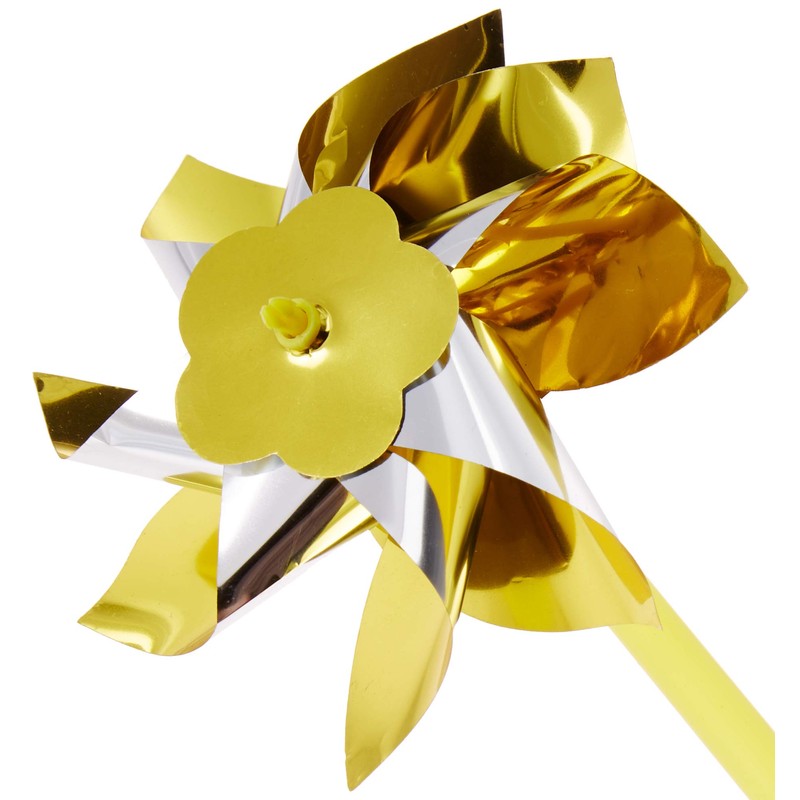 Bulk Pack 50 Gold and Silver Two-Tone Pinwheels - 12"