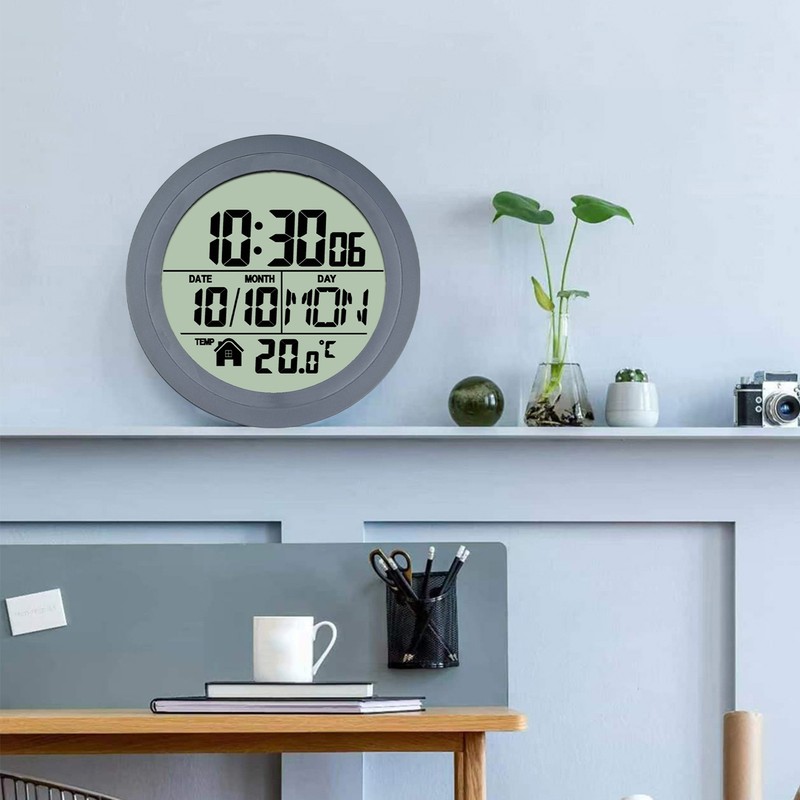No Punching Suction Cup Clock Home Clock Waterproof Bathroom Washroom