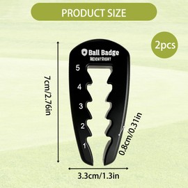 YTLSDHF Tee Height Tool, Adjustable Golf Tee Height Set, Golf Training Aid, 2 Pcs Golf Accessories, Two-Pack Golf Tee Height Tools Sutable For Consistent Swings (Black)