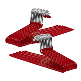 20 revens coated non-slip trouser hangers (red) / 리벤스 코팅 논슬립 바지걸이(레드) 20개
