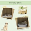 PawHut 3-in-1 Cat Litter Box Furniture Hidden, Cat Cabinet Bed,