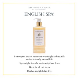 Gilchrist & Soames English Spa Conditioner - 15.5oz - Citrus and Herbal Notes, All Hair Types, Zero Parabens, Sulfates, and Phthalates