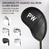Golf Iron Head Covers Numbers Synthetic Leather Headcover Deluxe Value