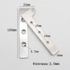 4Pcs Door Pivot Hinges, 360°Rotating Hidden Door Hinge 7-Shape Hinge