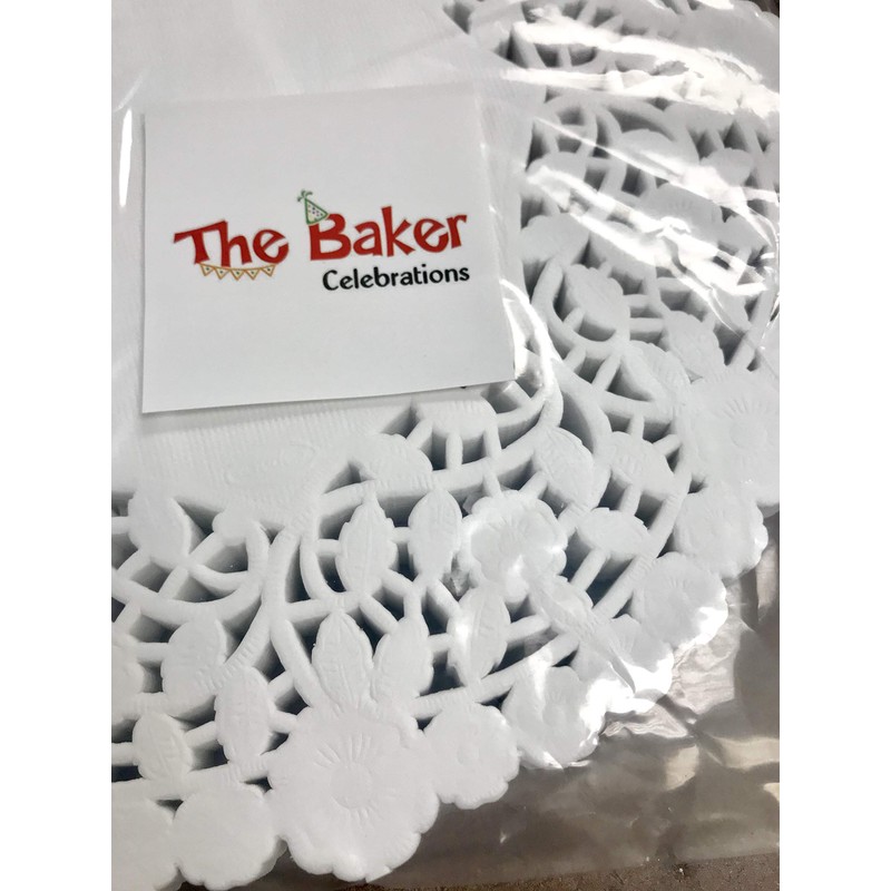 White Round Paper Lace Doilies (Pack of 100) by The