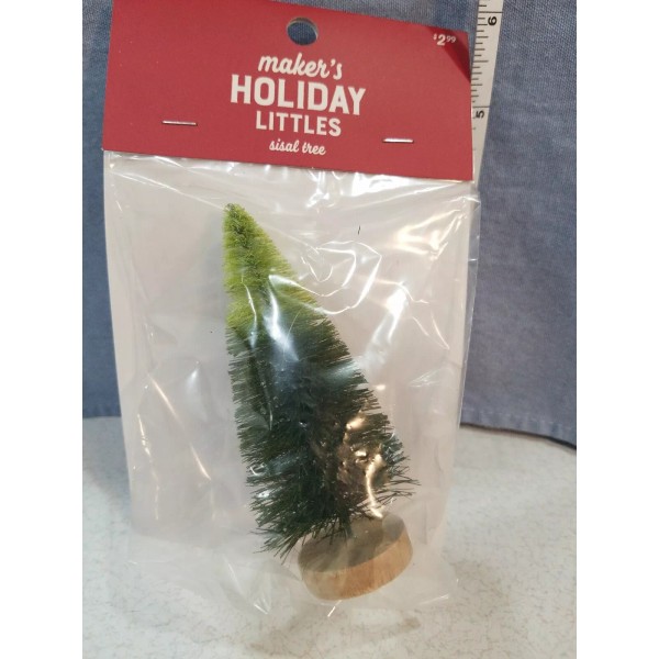 Mini Green Ombre Bottle Brush Sisal Tree DIY Crafts Holiday