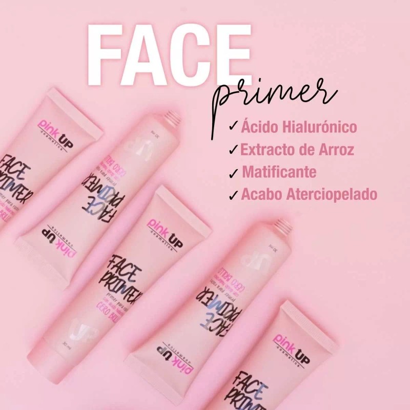 Pink Up Maquillaje Matte Cover + Primer + Polvo Matificante