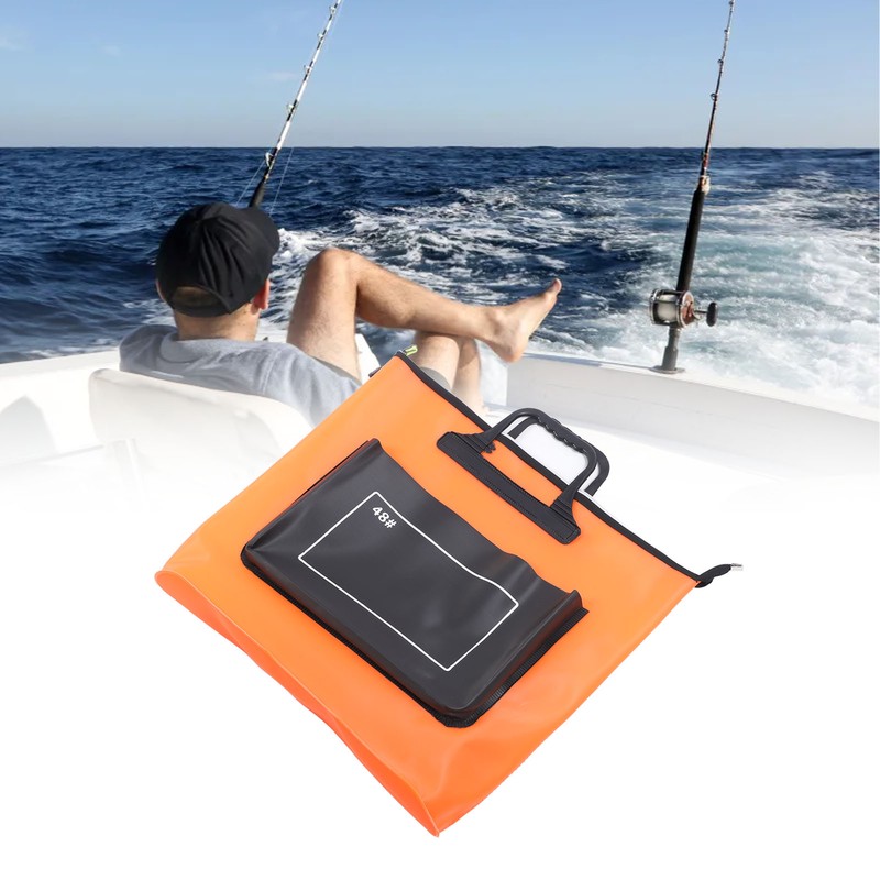 Folding Fish Bucket 48L EVA Thicken Waterproof Anti Leakage Zippered