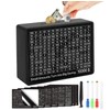 Money Saving Box for Adults，Wooden Money Vault Saving Challenge with