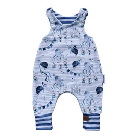 Strampler Spieler Oktopus Meerestiere Geschenk Taufe Geburt maritim Qualle (92)