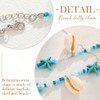 Zoestar Boho Starfish Waist Chain, Silver Shell Belly Chains, Bikini
