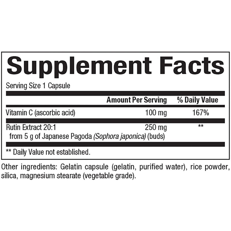 Natural Factors - Rutin 250mg, A Citrus Bioflavinoid, 90 Capsules