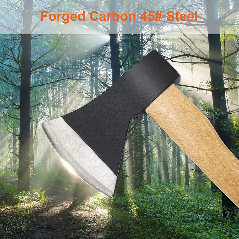 Camping Axe, 15inch Outdoor Hatchet Chopping Axe for Wood Splitting