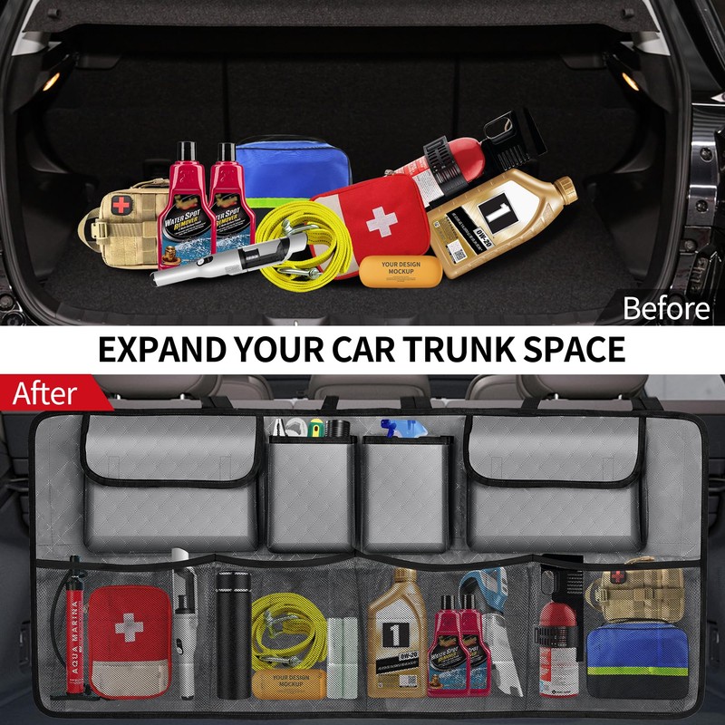 NEWFOM Car Trunk Organizer and Storage, Large Capacity Backseat Hanging