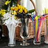 FOREVERIE 100 Pcs 12.8 Inches Long Plastic Clear Straws Flexible