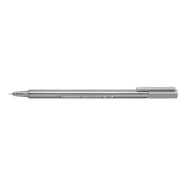 Staedtler Triplus Fineliner 334-82 Tips - Silver Grey (Pack of 10)
