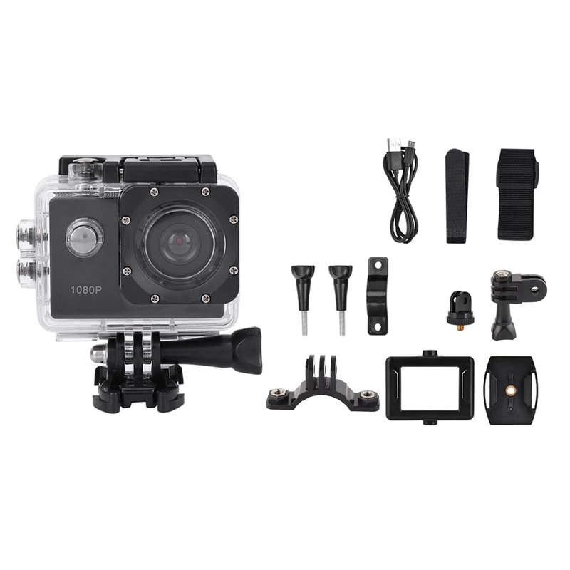 1080P HD 2inch LCD Screen Sports 30m Waterproof Action Camera