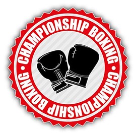 Boxing Championship Emblem Window Truck Car Bumper Sticker Decal 5" x 5"