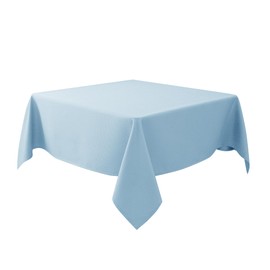Biscaynebay Fabric Square Tablecloths 54x54 Inches, Light Blue Water Resistant Spill Proof Table Cloth Small Card Folding Table Covers Linen for Dining, Kitchen, Wedding and Parties, Machine Washable