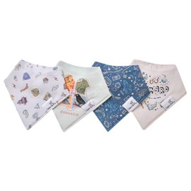 Copper Pearl Baby Bandana Drool Bibs for Drooling and Teething 4 Pack Gift Set Wizarding World
