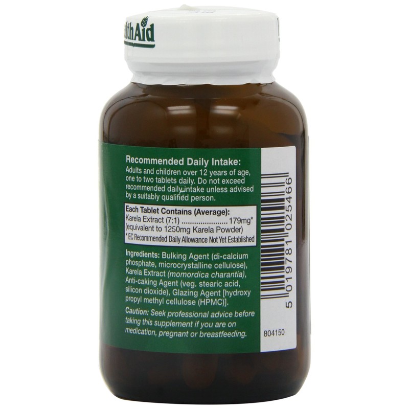 HealthAid Karela Extract 1250 mg - 60 Tablets