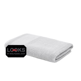 LOOKS By Wolfgang Joop Hand Towel, 50 x 100 cm, 100% Cotton, Hand Towel with Hanger and Embroidered Logo, Light Grey