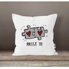 MoonWorks® Cushion Cover Passt!!! 2 Puzzle Pieces Gift Love Relationship