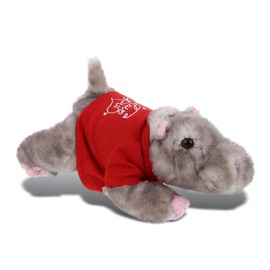 DolliBu I Love You Valentine Plush Hippo - Cute Stuffed Animal with Red Shirt and Name Personalization Gift for Valentines Day, Birthday, Anniversary, Romantic Date - 11 Inches