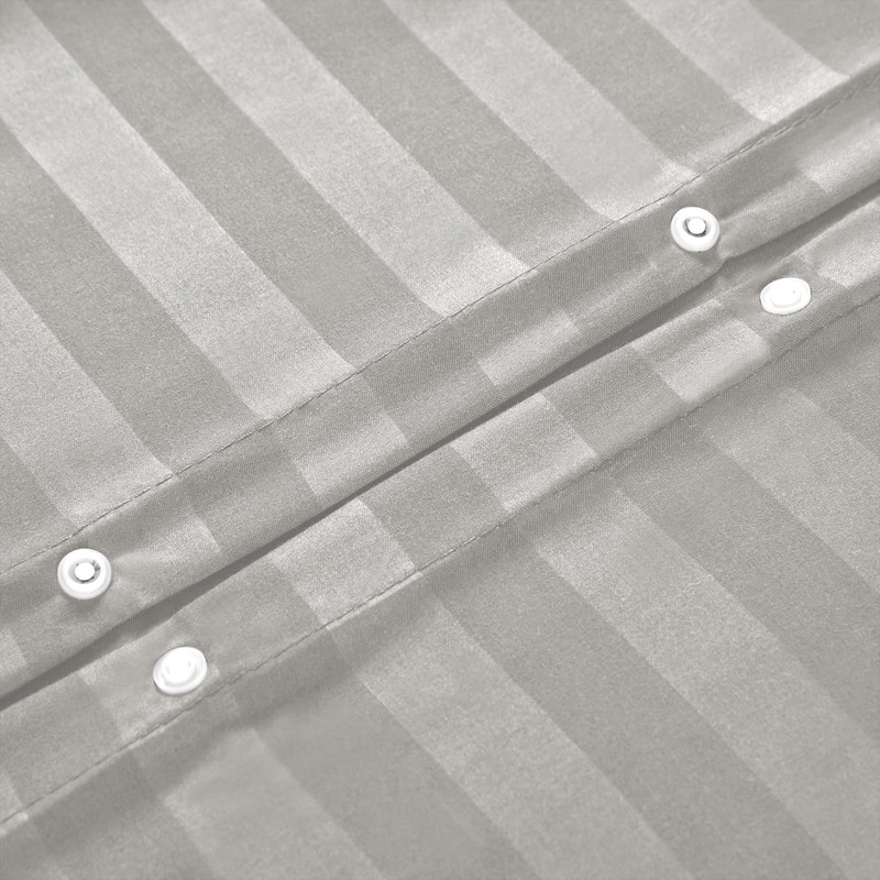 Hafaa Single Duvet Cover Set Hotel Quality Stripes Satin Bedding