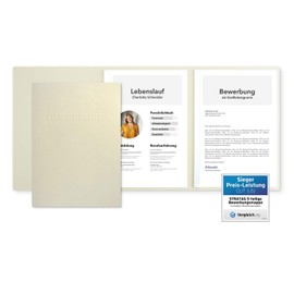 Stratag Set of 3 Application Folders with 2 Spine Bars (Black, Blue, Grey, Burgundy, Cream-Beige, Cognac) incl. 3 Envelopes