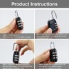 2pcs Luggage Locks - 3 Digit Combination Padlock Codes -