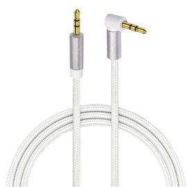 QIEIEI 3.5Mm Aux Cable 3.5Mm Aux Cord 90 Degree Right Angle Auxiliary Cable Easy Connection Quality Sound for Smartphones and Speaker