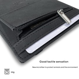 KAGUOl Magic Wallet, Wallet with Coin Compartment, Magic Wallet, Smart Wallet, Men's Wallet, Includes Gift Box, Wallet with RFID Protection, Wallet for Men/Women, Black, black, Modern