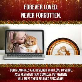 Capti Rainbow Bridge Cat Memorial Gifts - I'll Meet You at The Rainbow Bridge - Pet Loss Gifts, Bereavement, Sympathy Keepsake Cat Mom Gifts for Loss of Pet