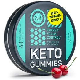 WILD FUEL- Gomitas cetogénicas con aceite MCT y colágeno Keto Candy Gomitas energéticas cetogénicas preentrenamiento Física y