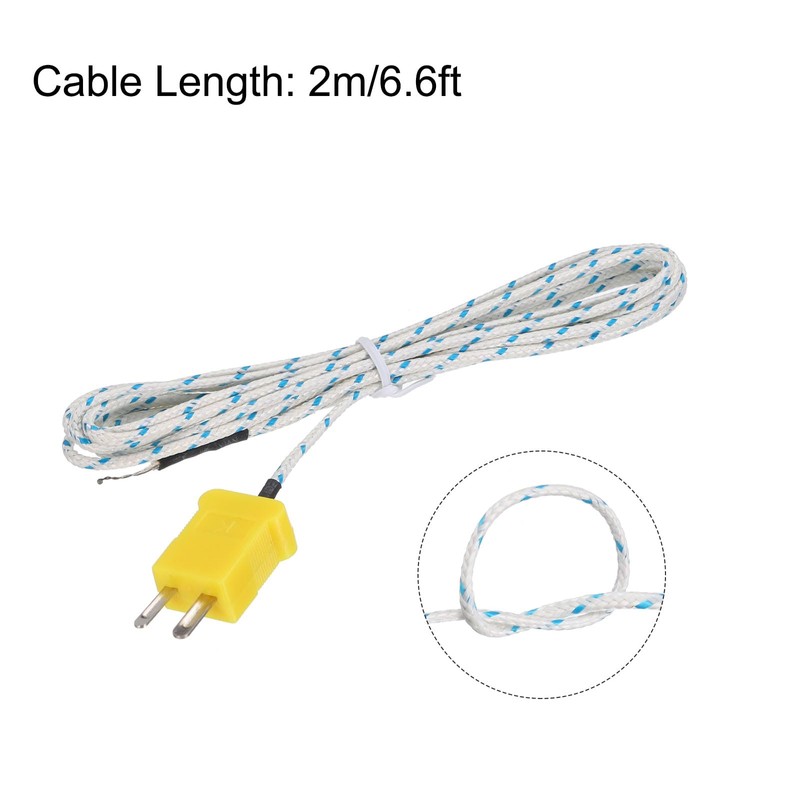 sourcing map 15pcs K Type Thermocouple Mini Connector Temperature Sensor