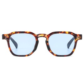 LJCZKA Polygon Sunglasses for Men and Women, Retro Square Sunglasses Vintage Shades UV400 Protection for Driving Cycling Outdoors