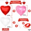 KatchOn, 12pcs Heart Shaped Foil Balloons Set - Red, Pink