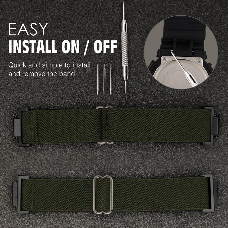 ahayo Elastic Watch Strap for Casio gshock GW-DW5600, Soft Nylon