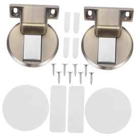 VILLFUL Strong Metal Door Catcher Floor Mount Door Stopper No Drill Silent Door Holder for Wall