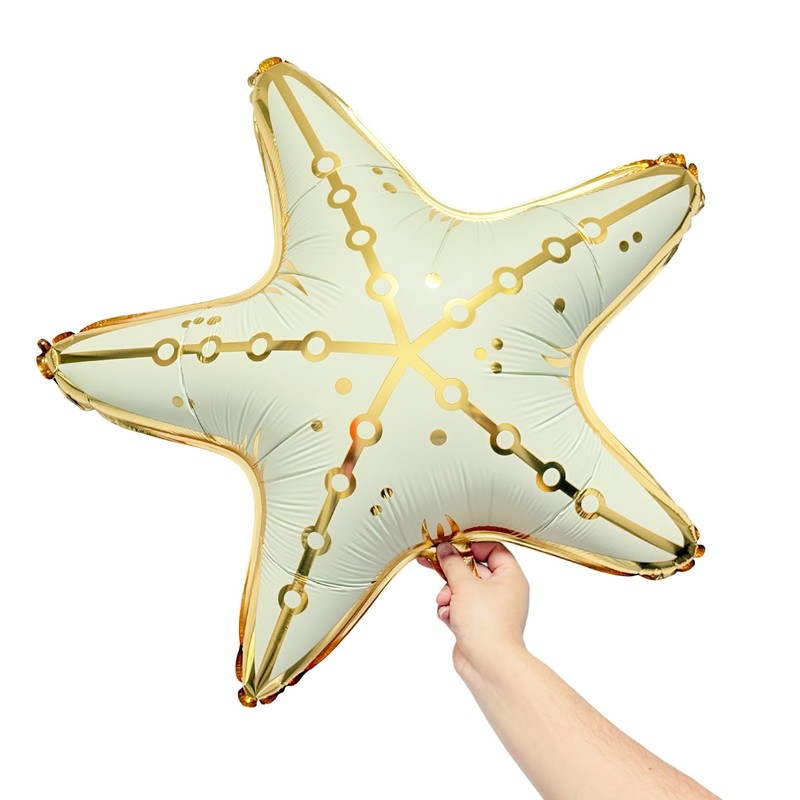 4pcs Starfish & Seashell Mermaid Foil Balloons for Under The