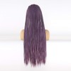 BTWTRY Purple Braided Wig Micro Braided Hair Synthetic Lace Front